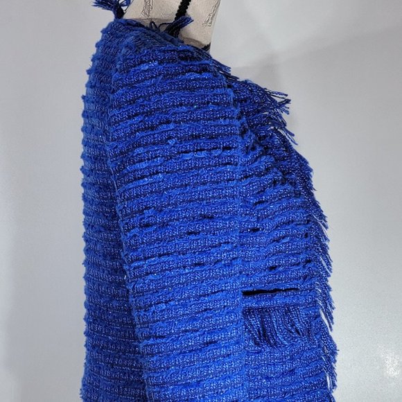 L'AGENCE Angelina Tweed Blazer, Twilight Blue, Women's Size 2, NWOT - Picture 3 of 9